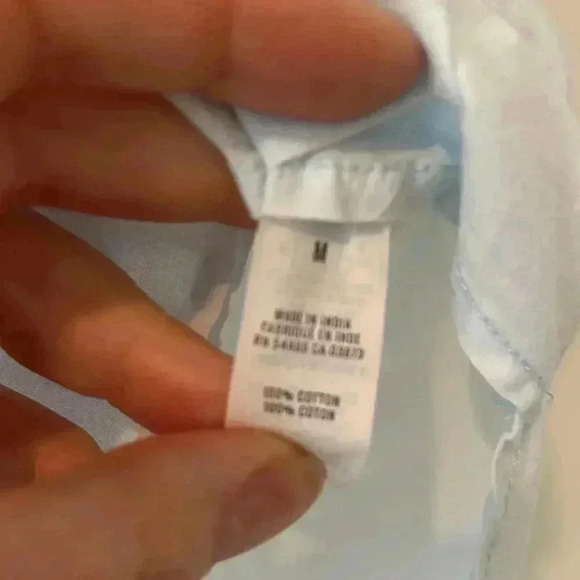 Aerie light and breezy light blue size medium short sleeve popover blouse - Picture 3 of 4